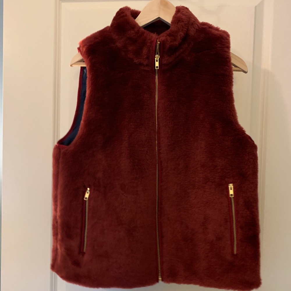 J Crew Plush Teddi Bear Vest NWT